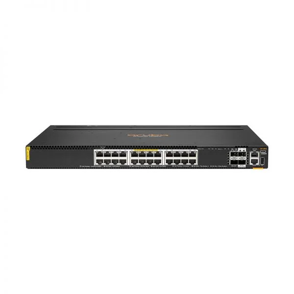 سوئیچ Aruba 6300M مدل R8S89A، دارای 24 پورت 100M/1G PoE، 2 پورت 50G و 2 پورت 25G
