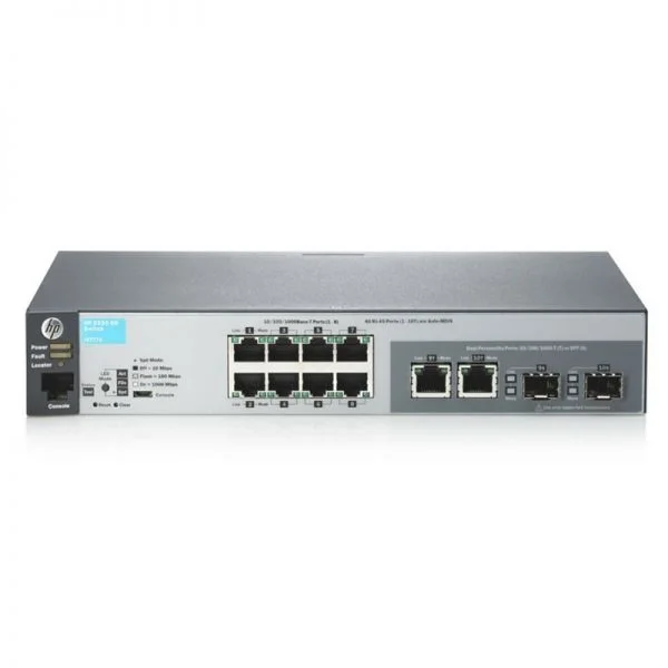 سوئیچ آ Aruba 2530 مدل J9777A، دارای 8 پورت GE و 2 پورت SFP، لایه 2