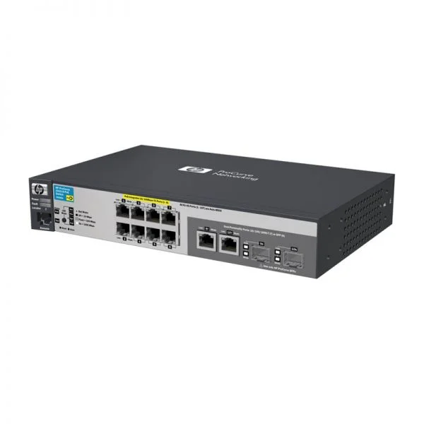 سوئیچ سری Aruba 2615 مدل J9565A، دارای 8 پورت 10/100 PoE و 2 پورت SFP، بدون فن
