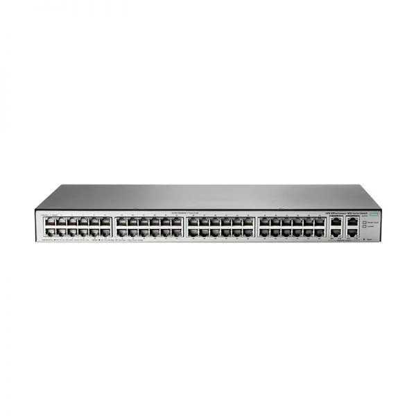 سوئیچ آرووبا OfficeConnect 1850 مدل JL171A، دارای 48 پورت گیگابیتی/4 پورت آپ‌لینک 10 گیگابیتی/بدون فن