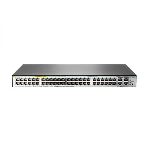 سوئیچ Aruba HPE OfficeConnect 1850 مدل JL173A، دارای 48 پورت GE PoE+/4 پورت آپلینک 10GE/ توان PoE 370W