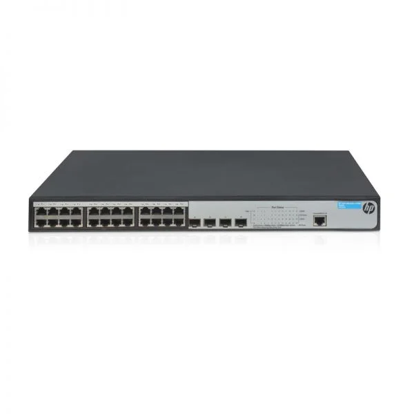 سوئیچ Aruba HP 1920 مدل JG926A، دارای 24 پورت GE PoE+، توان 370 وات، قابل نصب در رک