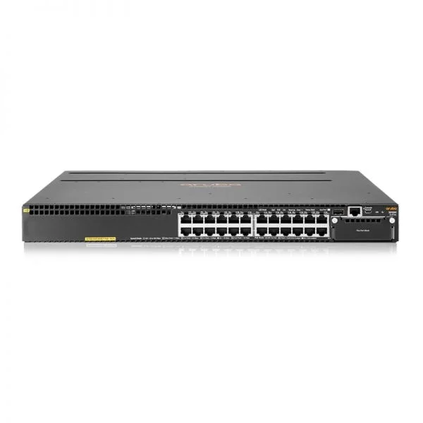 سوئیچ آرووبا 3810M مدل JL073A، دارای 24 پورت GE PoE+، 1 اسلات، بدون منبع تغذیه