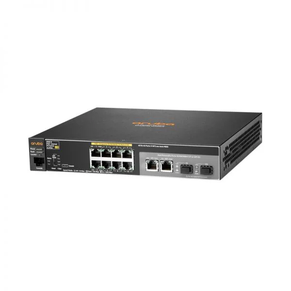 JL070A، سوئیچ Aruba 2530، دارای 8 پورت PoE+ / منبع تغذیه داخلی / ایمن و قابل اعتماد