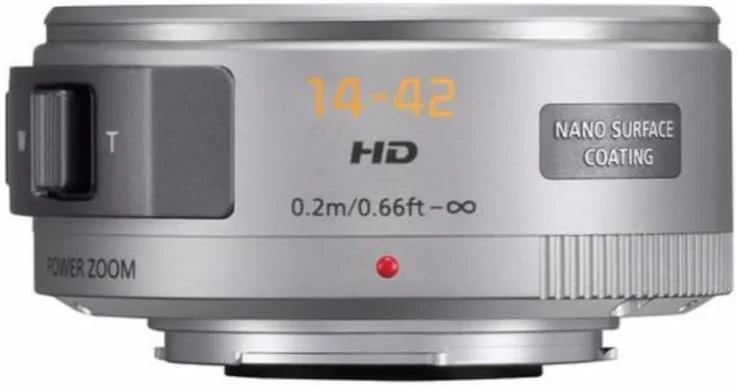 لنز زوم برقی پاناسونیک لومیکس G X Vario، 14-42 میلی‌متر، F3.5-5.6 ASPH.، میکرو چهار سوم بدون آینه، POWER Optical I.S.، H-PS14042S (نقره‌ای)