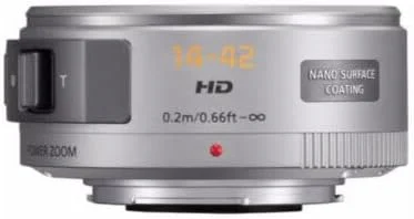 لنز زوم برقی پاناسونیک لومیکس G X Vario، 14-42 میلی‌متر، F3.5-5.6 ASPH.، میکرو چهار سوم بدون آینه، POWER Optical I.S.، H-PS14042S (نقره‌ای)
