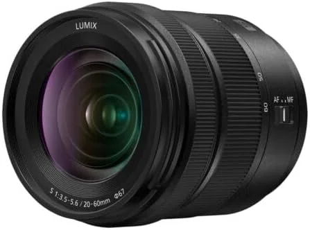 لنز قابل تعویض پاناسونیک LUMIX S 20-60mm F3.5-5.6 با مانت L برای دوربین های دیجیتال بدون آینه فول فریم سری LUMIX S – S-R2060 (USA)
