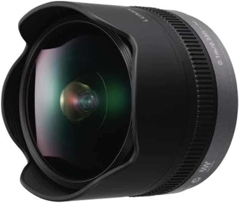 لنز پاناسونیک H-F008E LUMIX G Fisheye 8 mm F3.5 (معادل 16 میلی‌متر در قطع KB، کوچک و سبک، زاویه دید 180 درجه) مشکی