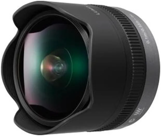 لنز پاناسونیک H-F008E LUMIX G Fisheye 8 mm F3.5 (معادل 16 میلی‌متر در قطع KB، کوچک و سبک، زاویه دید 180 درجه) مشکی