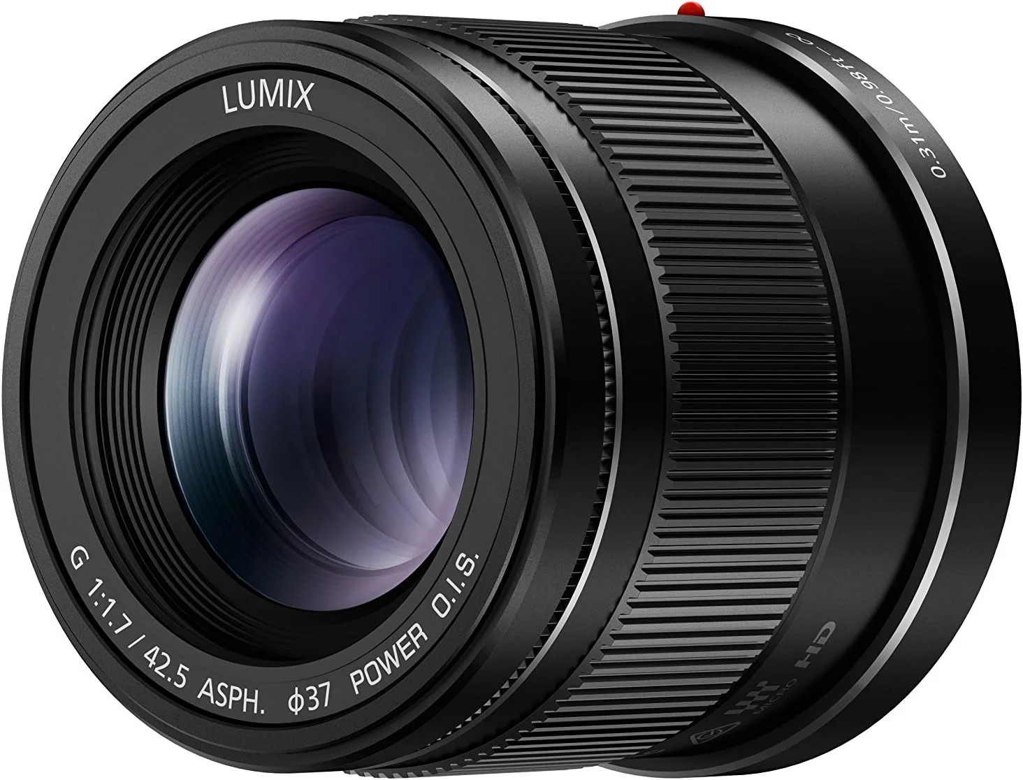 لنز پاناسونیک LUMIX G 42.5mm/F1.7 ASPH مدل H-HS043E; تثبیت کننده تصویر اپتیکال; مشکی