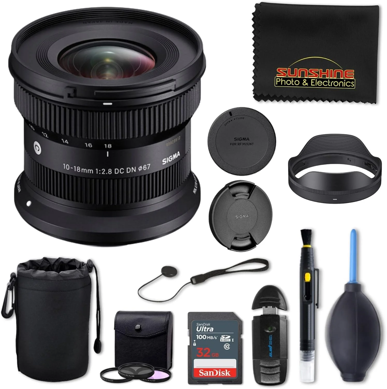 لنز سیگما 10-18mm f2.8 DC DN Contemporary برای Sony E به همراه بسته پیشرفته Sunshine Photo - 4 سال