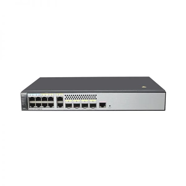 سوئیچ Huawei S2720-EI مدل S2720-12TP-PWR-EI، دارای 4 پورت 10/100 Base-Tx / 4 پورت 10/100/1000 Base-T/ با توان PoE 124W