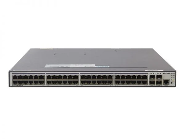 سوئیچ Huawei S2710 مدل S2710-52P-PWR-SI، دارای 48 پورت 10/100 PoE+، 4 پورت گیگ SFP، منبع تغذیه 500W AC