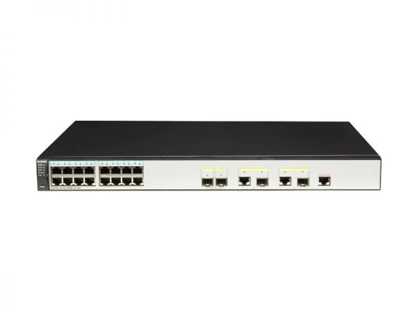 سوئیچ Huawei S2750-20TP-PWR-EI-AC، دارای 16 پورت 10/100 PoE+، 2 پورت SFP، منبع تغذیه AC