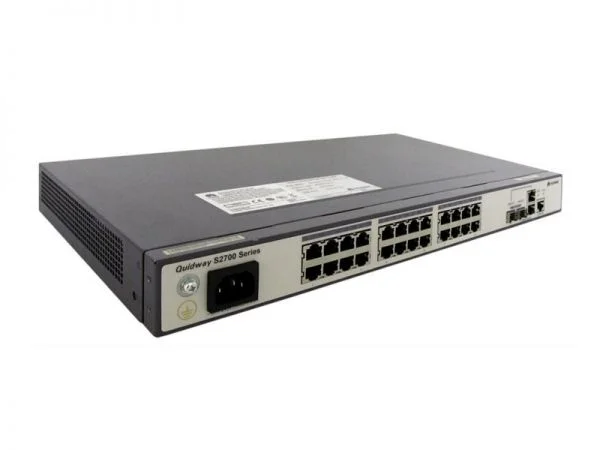 سوئیچ Huawei S2700 مدل S2700-26TP-SI-AC، دارای 24 پورت FE و 2 پورت GE Combo و منبع تغذیه AC