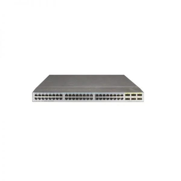 سوئیچ هوآوی CE6855-48T6Q-HI، دارای 48 پورت 10GE RJ45 و 6 پورت 40GE QSFP+، بدون فن و منبع تغذیه