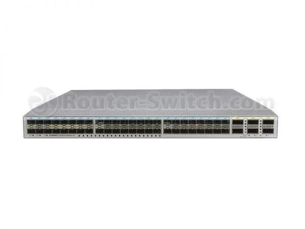 سوئیچ Huawei CE5800 مدل CE5850-HI-B-B00، دارای 48 پورت 10GE RJ45 / 4 پورت 10GE SFP+ / 2 پورت 40GE QSFP+