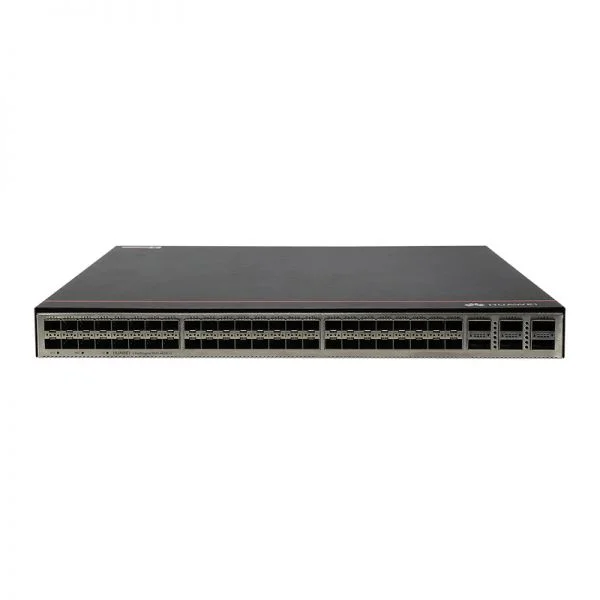 سوئیچ هوآوی CE6820-48S6CQ-F، سوئیچ CE6800، ۴۸x10G SFP+ / ۶x100G QSFP28 / ۲x منبع تغذیه AC