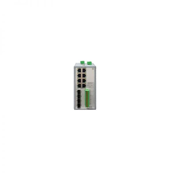 سوئیچ اترنت صنعتی سری MRD TCC4100، دارای 4 پورت SFP 100/1000BaseX، 4 پورت سریال و 8 پورت 10/100/1000BaseT