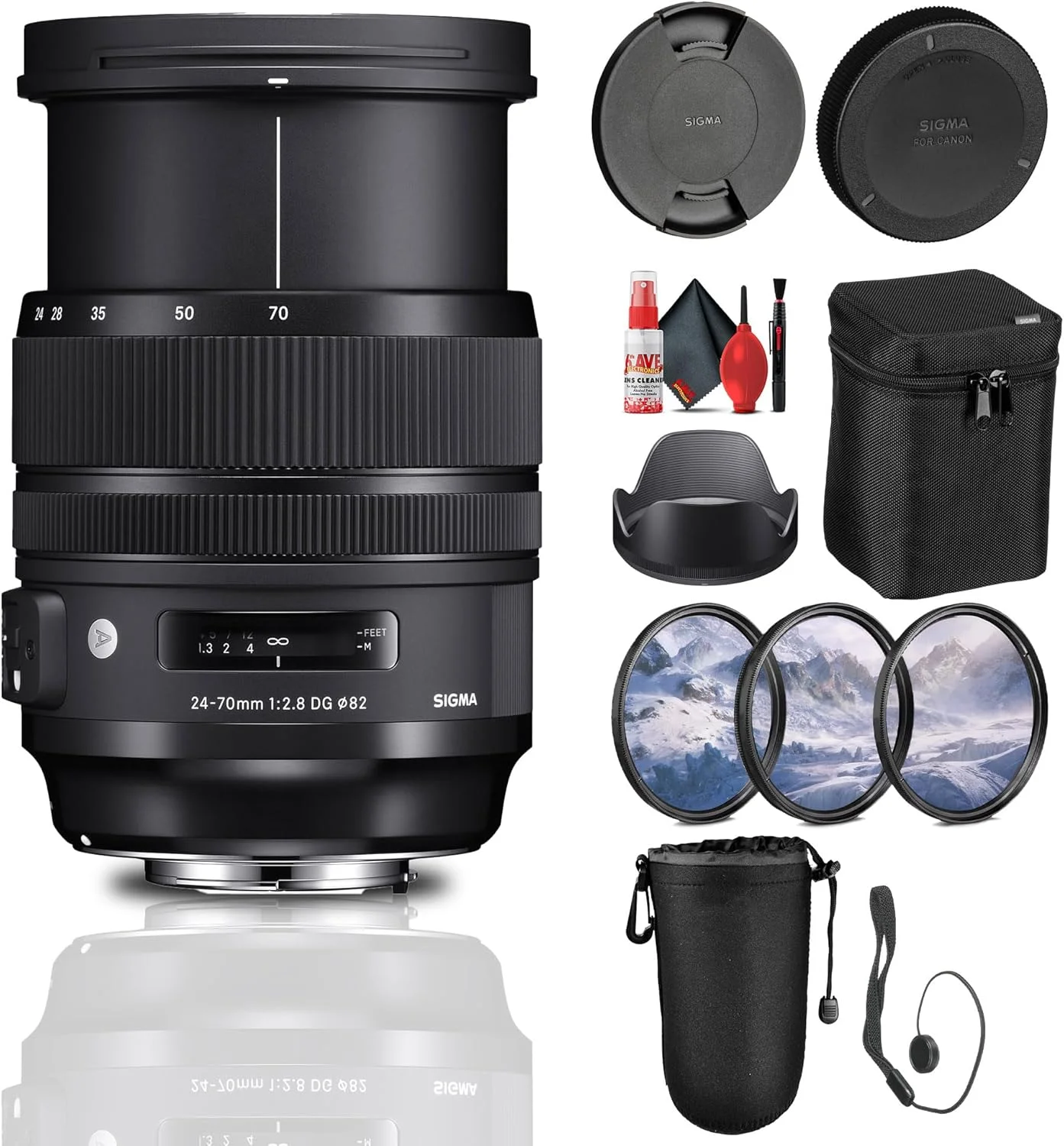 لنز سیگما 24-70mm f/2.8 DG OS HSM Art برای Canon EF: زوم، استاندارد، کامپوزیت، Canon EF، مشکی