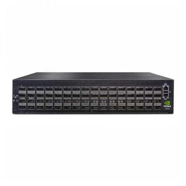 سوئیچ Nvidia Spectrum-4 مدل 920-9N42C-00RB-7N0، دارای 64 پورت 400GbE QSFP56-DD / 2 پورت 25GbE SFP28 / 2 منبع تغذیه AC