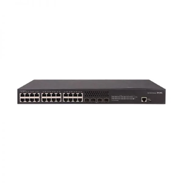 سوئیچ اترنت لایه 2 سری H3C S5130S مدل S5130S-28S-PWR-EI، دارای 24 پورت GE POE+ و 4 پورت 10G SFP+، با توان AC 185W