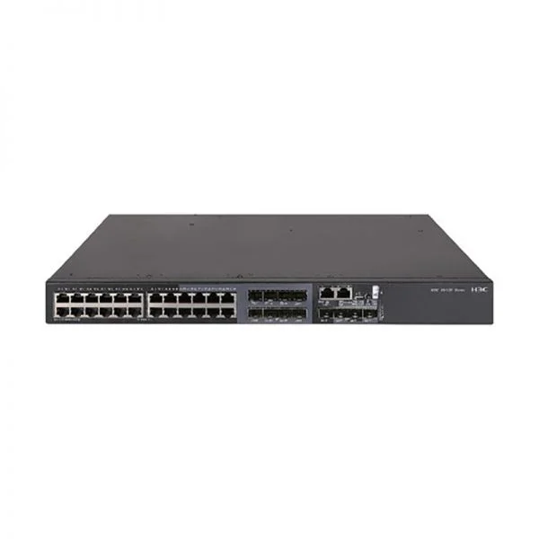 سوئیچ دسترسی گیگابیتی پیشرفته سری H3C S5130S-HI مدل S5130S-28S-HI، دارای 24 پورت GE (8 پورت کمبو)/4 پورت 10G SFP+/1 منبع تغذیه LSPM2150A