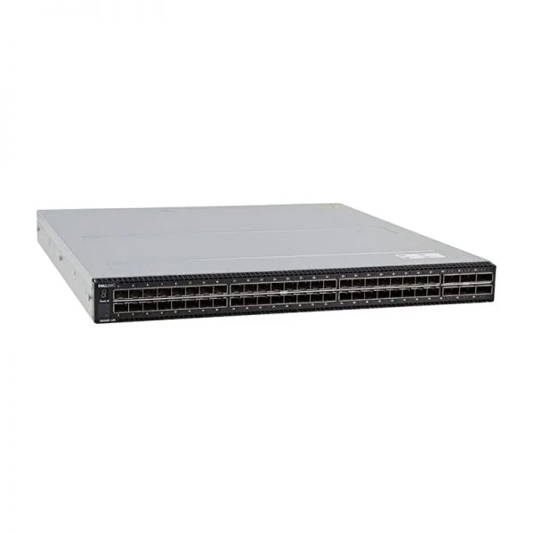 سوئیچ Dell EMC S5048F-ON، با 48 پورت 25GbE SFP28 / 6 پورت 100GbE QSFP28 / جریان هوای IO به PSU