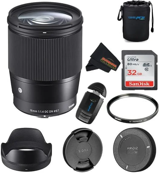 لنز سیگما 16mm f1.4 DC DN Contemporary برای Sony E به همراه بسته لوازم جانبی فروشگاه Sunshine Photo لنز سیگما 16mm f1.4 DC DN Contemporary برای Sony E به همراه بسته لوازم جانبی فروشگاه Sunshine Photo