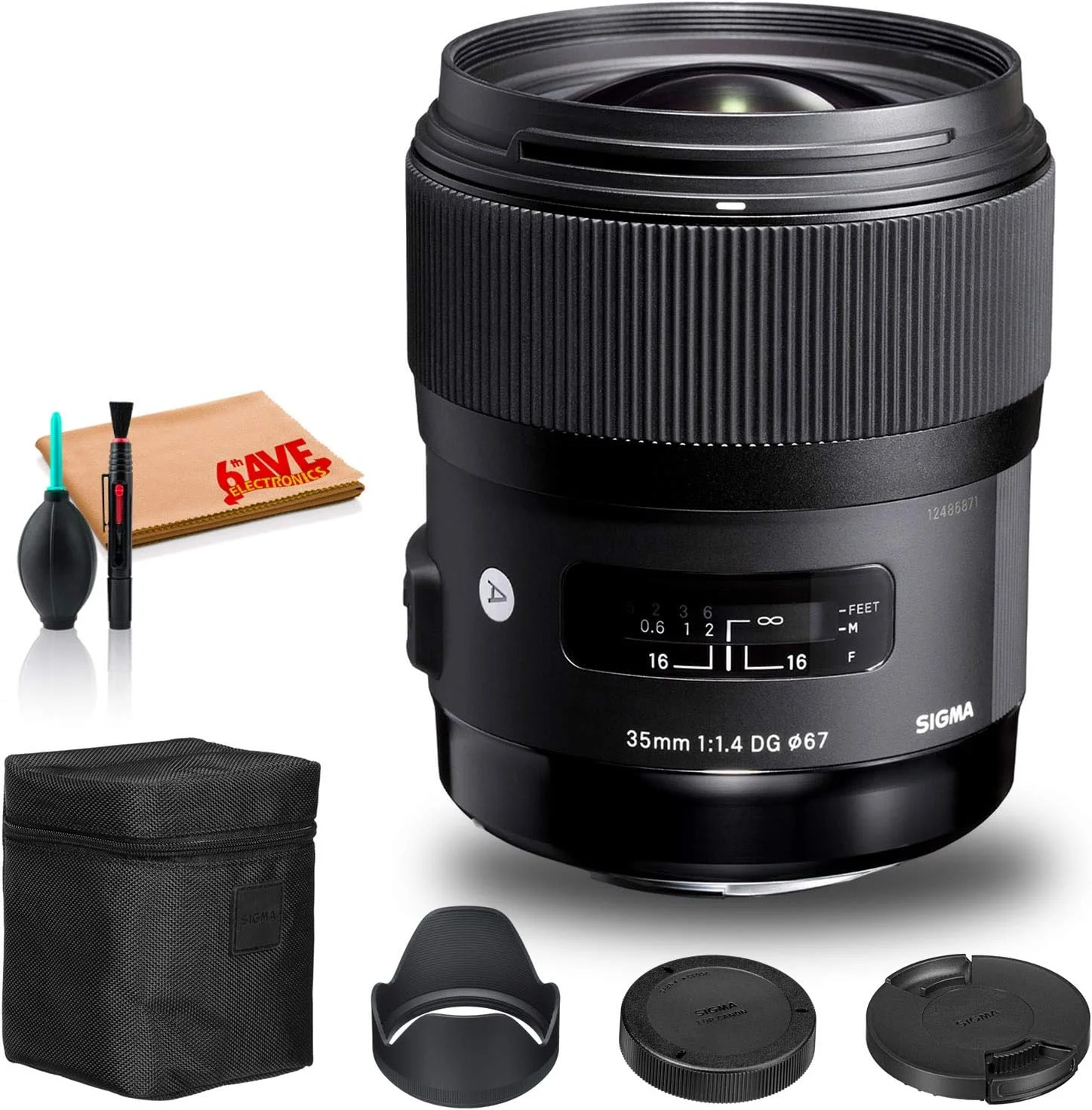 لنز سیگما 35mm f/1.4 DG HSM Art برای Canon EF Mount (USA) به همراه کیت تمیز کننده لنز دوربین 6AVE Deluxe لنز سیگما 35mm f/1.4 DG HSM Art برای Canon EF Mount (USA) به همراه کیت تمیز کننده لنز دوربین 6AVE Deluxe