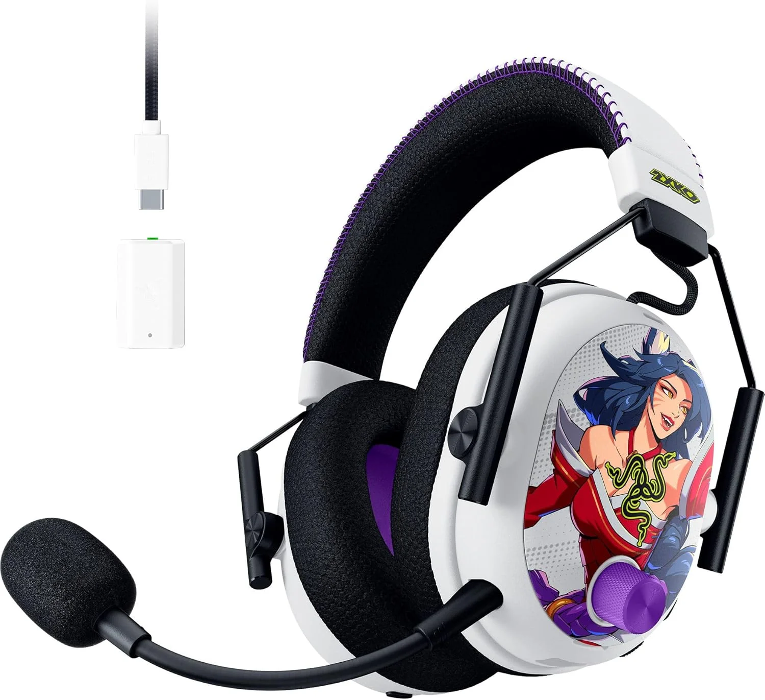 هدست گیمینگ بی‌سیم Razer BlackShark V3 Pro ANC Esports برای ایکس باکس: میکروفون باند کامل، درایور 50 میلی‌متری، 2.4 گیگاهرتز، بلوتوث، USB، 3.5 میلی‌متری، سازگار با PC، Mac، PS5، Nintendo Switch، عمر باتری طولانی - نسخه 2XKO