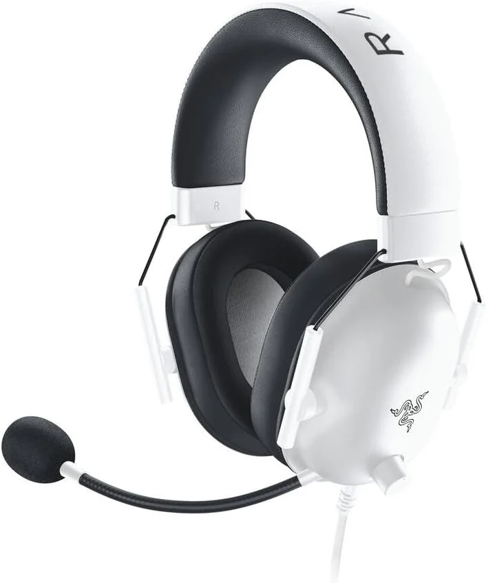 هدست گیمینگ ریزر BlackShark V2 X، صدای فراگیر 7.1، درایورهای 50 میلی‌متری، بالشتک فوم حافظه‌دار، برای PC، مک، PS4، PS5، سوییچ، ایکس باکس وان، ایکس باکس سری X|S، موبایل - جک صوتی 3.5 میلی‌متری - نسخه ویژه سفید
