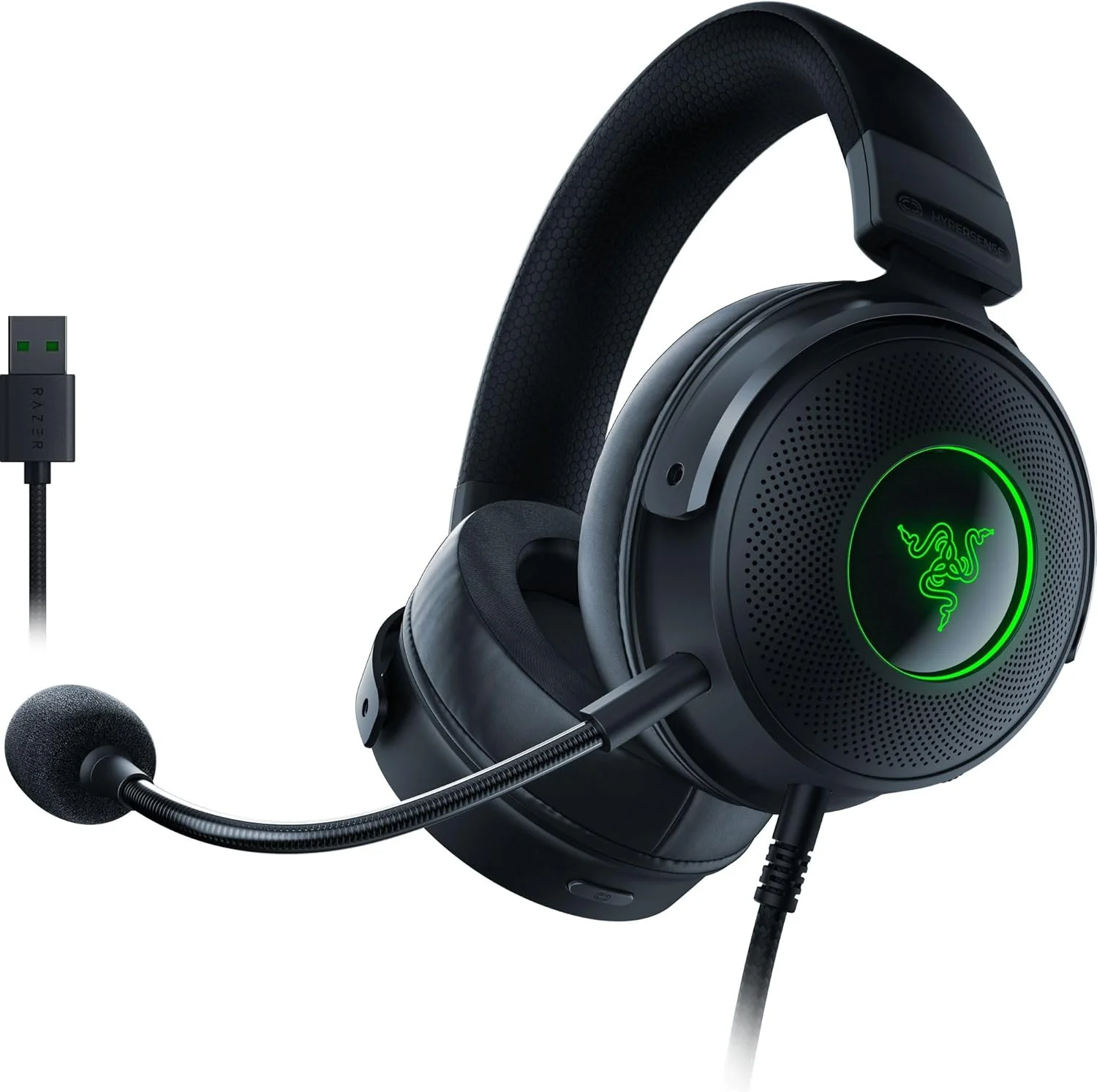 هدست گیمینگ سیمی USB ریزر Kraken V3 HyperSense: فناوری لمسی، صدای فضایی THX، میکروفون HyperClear Cardioid جداشدنی، حذف نویز پسیو، برای PC، پلی استیشن، نینتندو سوییچ - مشکی هدست گیمینگ سیمی USB ریزر Kraken V3 HyperSense: فناوری لمسی، صدای فضایی THX، میکروفون HyperClear Cardioid جداشدنی، حذف نویز پسیو، برای PC، پلی استیشن، نینتندو سوییچ - مشکی