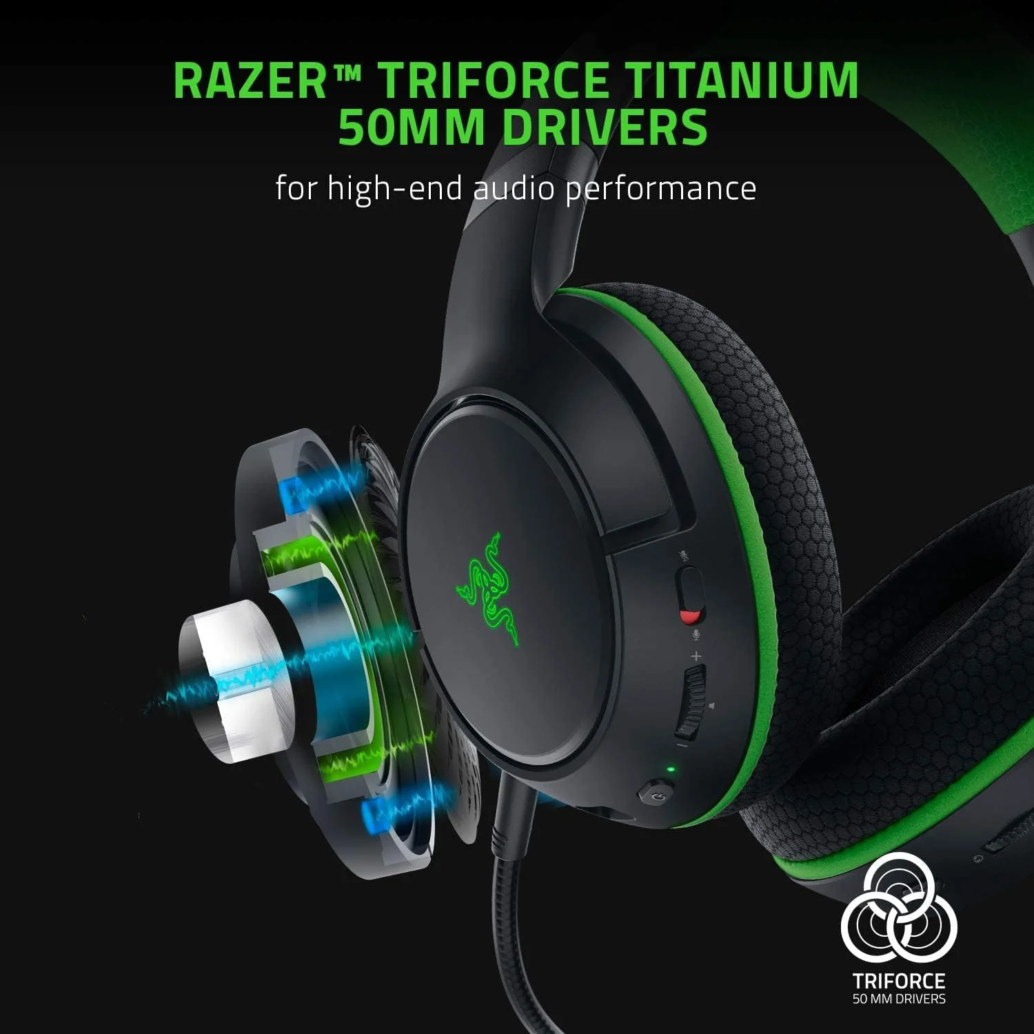 هدست گیمینگ بی سیم Razer Kaira Pro برای Xbox Series X | S: درایورهای تیتانیومی 50 میلی متری TriForce - میکروفون Supercardioid - میکروفون اختصاصی موبایل - EQ و جفت سازی Xbox - Xbox Wireless و بلوتوث 5.0 - مشکی - تصویر 2