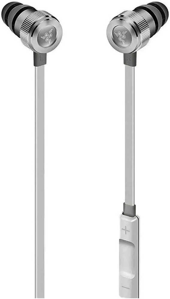 هدفون داخل گوشی Razer Hammerhead برای iOS DAC - فناوری درایور دوگانه با تنظیم سفارشی - میکروفون و کنترل صدا درون خطی - قاب آلومینیومی - اتصال لایتنینگ - سفید نقره ای - تصویر 3