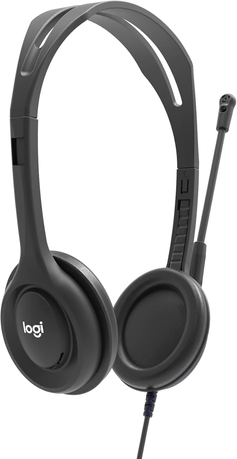 هدست استریو Logitech H111 با جک صوتی 3.5 میلی‌متری، مشکی، سایز استاندارد