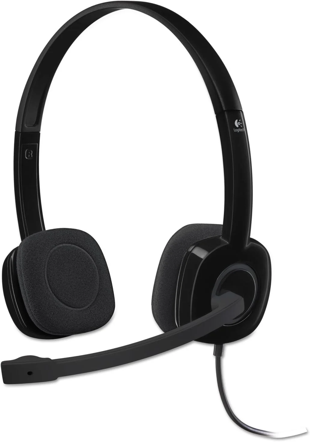 هدست استریو آنالوگ 3.5 میلی‌متری Logitech H151 با میکروفون بوم (981-000587) به همراه افزونه‌های USB