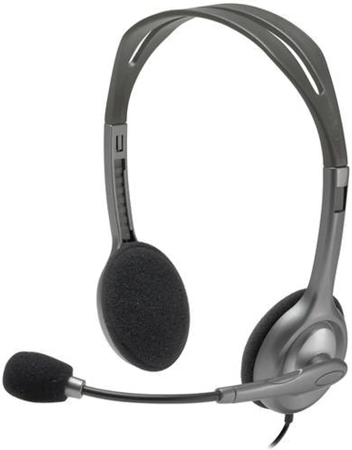 هدست استریو لاجیتک H110 - استریو - مشکی، نقره ای - مینی فون - سیمی - 32 اهم - 20 هرتز - 20 کیلوهرتز - روگوشی - دو گوشی - سوپرا اورال - کابل 1.8 متری