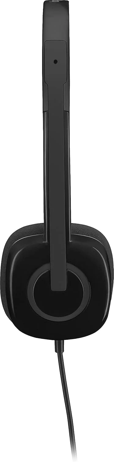 هدست استریو آنالوگ 3.5 میلی‌متری Logitech H151 با میکروفون بوم (981-000587) به همراه افزونه‌های USB