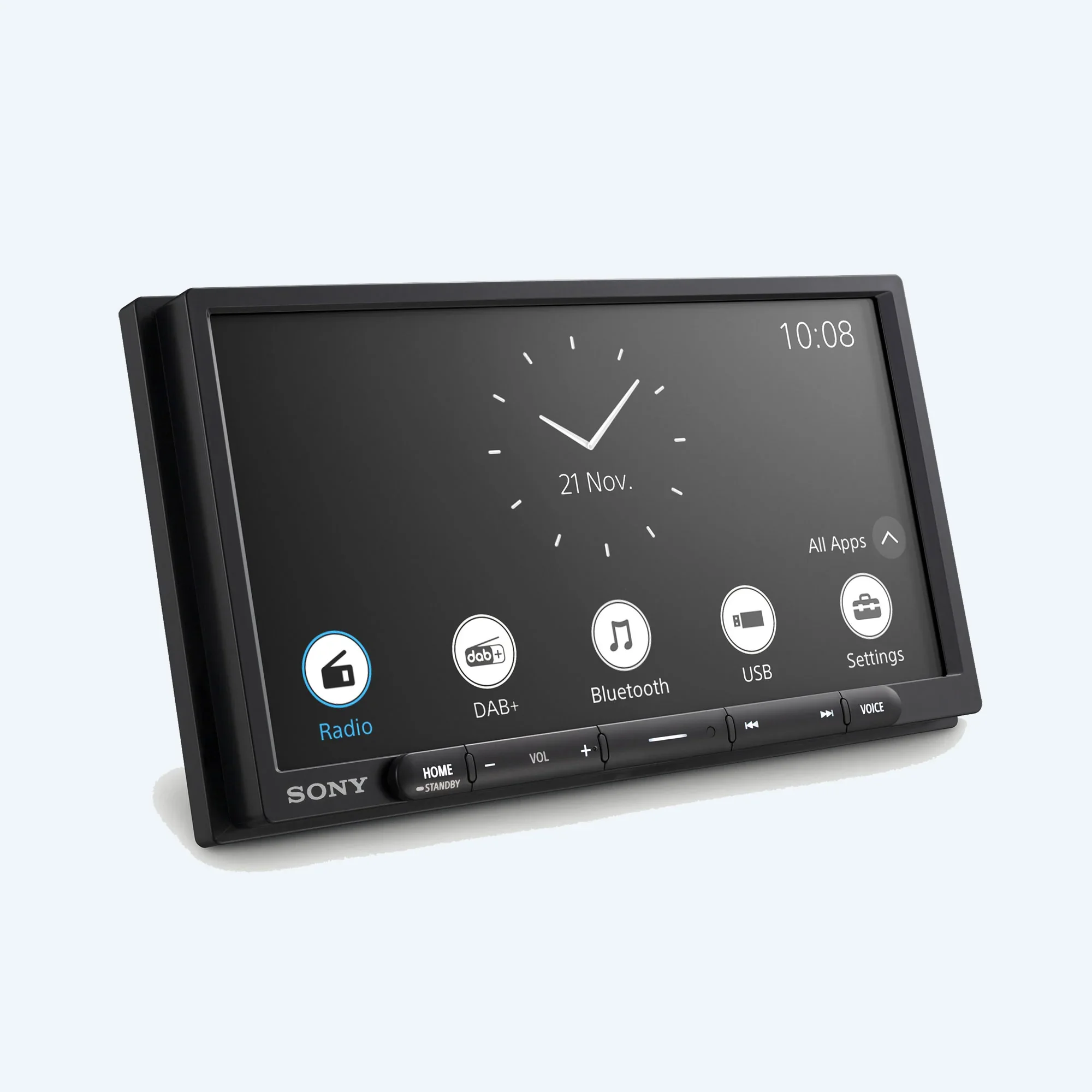 پخش کننده چند رسانه ای دیجیتال خودرو سونی مدل XAV-AX4050 با صفحه نمایش 17.6 سانتی متری (6.95 اینچ) به همراه بلندگوی سه طرفه XS-GTF1639