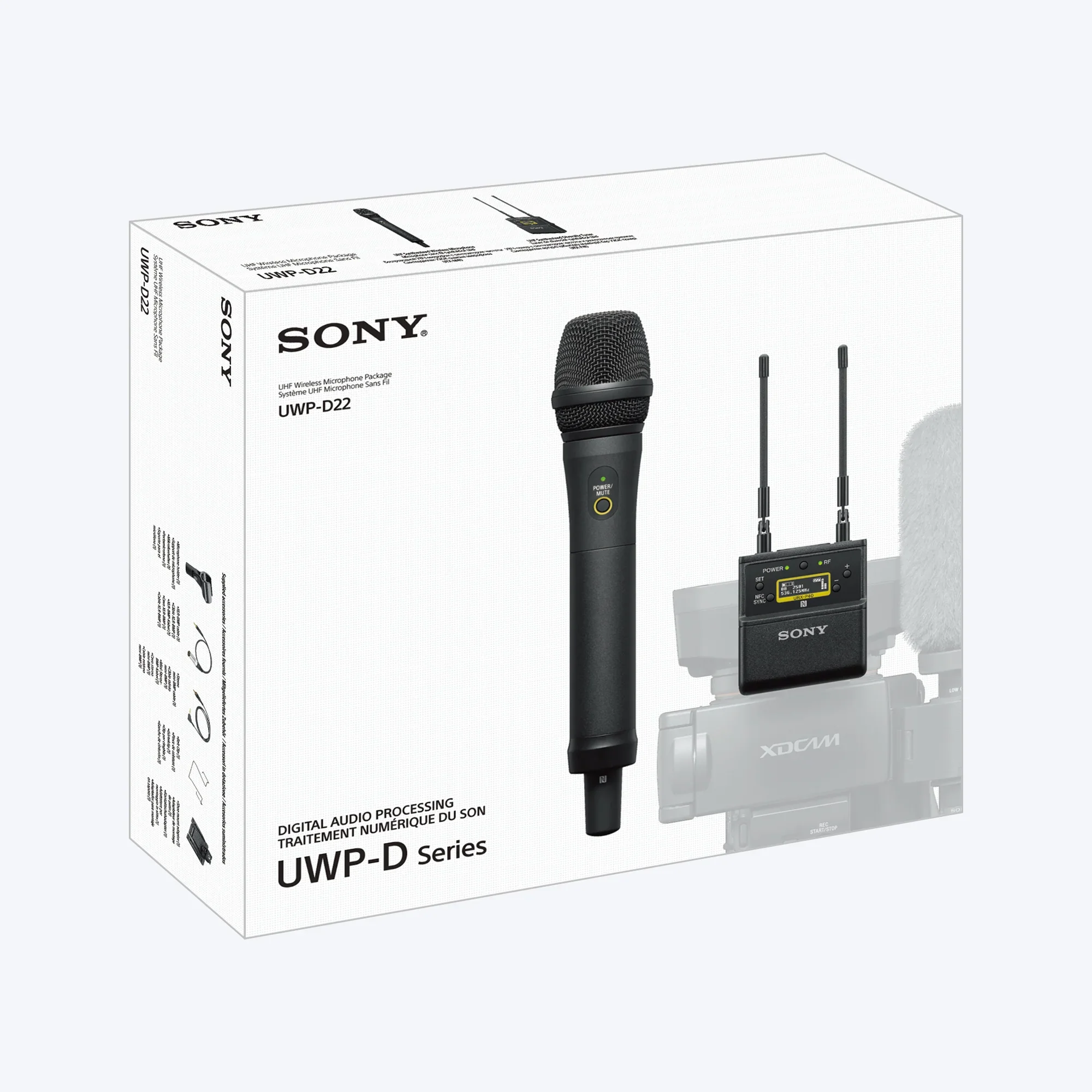 سیستم میکروفون دستی کاردیود بی‌سیم Sony UWP-D22 قابل نصب روی دوربین