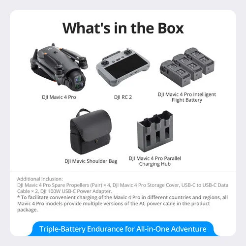 پهپاد DJI Mavic 4 Pro به همراه بسته Fly More Combo