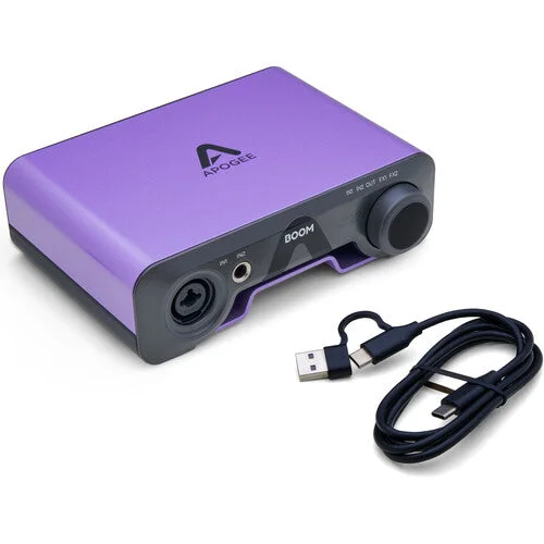 اینترفیس صوتی دسکتاپ Apogee Electronics BOOM 2x2 USB Type-C با پردازنده سیگنال دیجیتال (DSP) داخلی