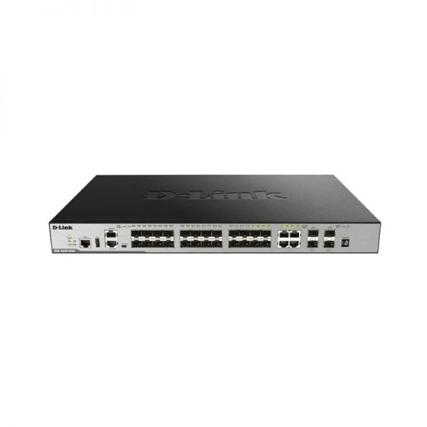 سوئیچ D-Link DGS-3630-28TC، دارای 20 پورت GE RJ45، 4 پورت GE SFP و 4 پورت 10GE SFP+