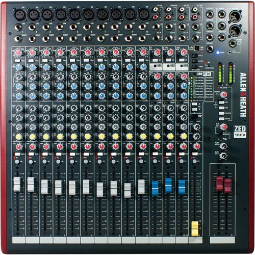 میکسر صدا آلن اند هیت ZED-16FX شانزده کاناله برای ضبط و اجرای زنده با افکت و USB
