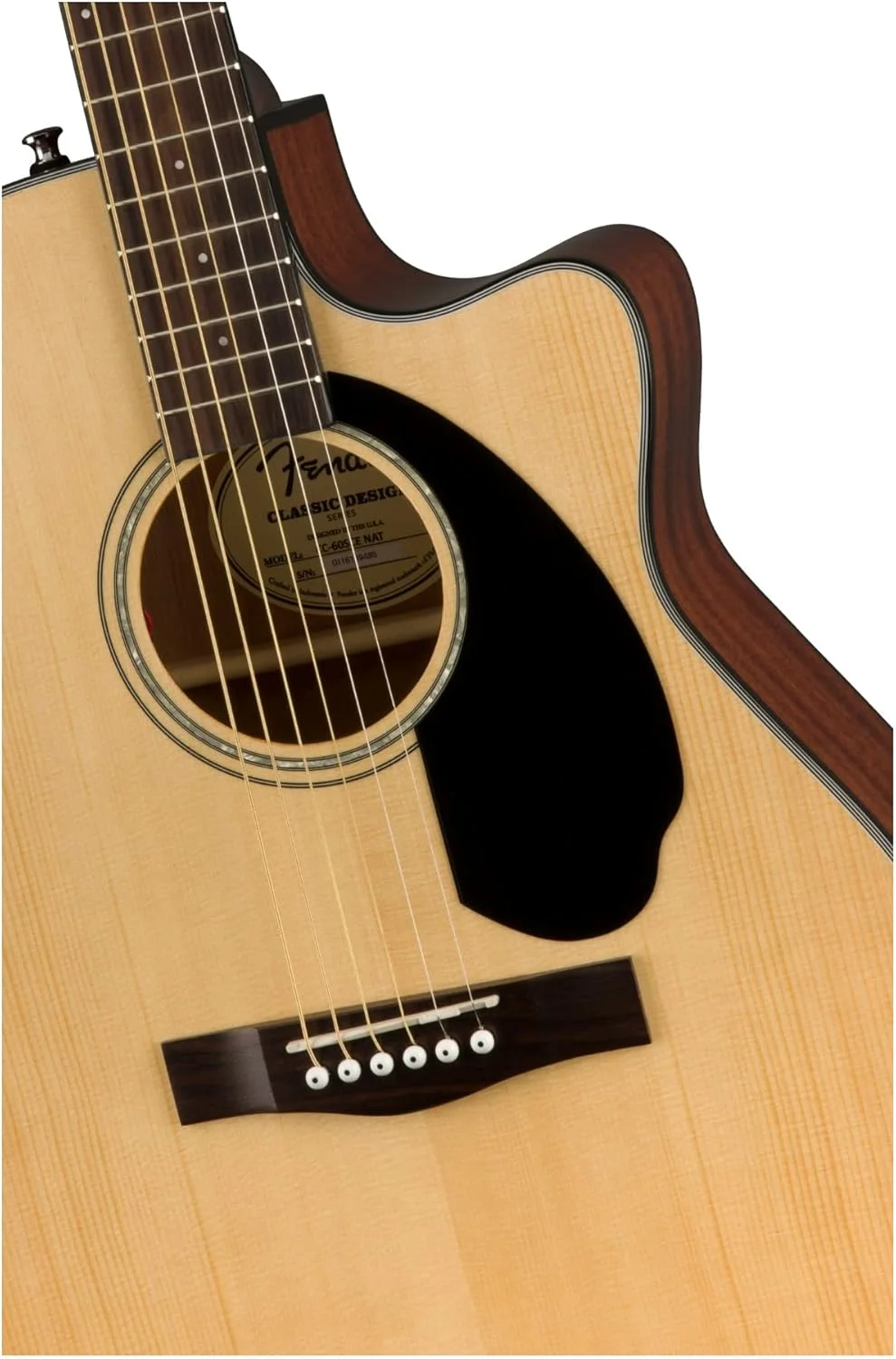 گیتار آکوستیک کات اوی کنسرتی Fender CC-60SCE، رنگ طبیعی