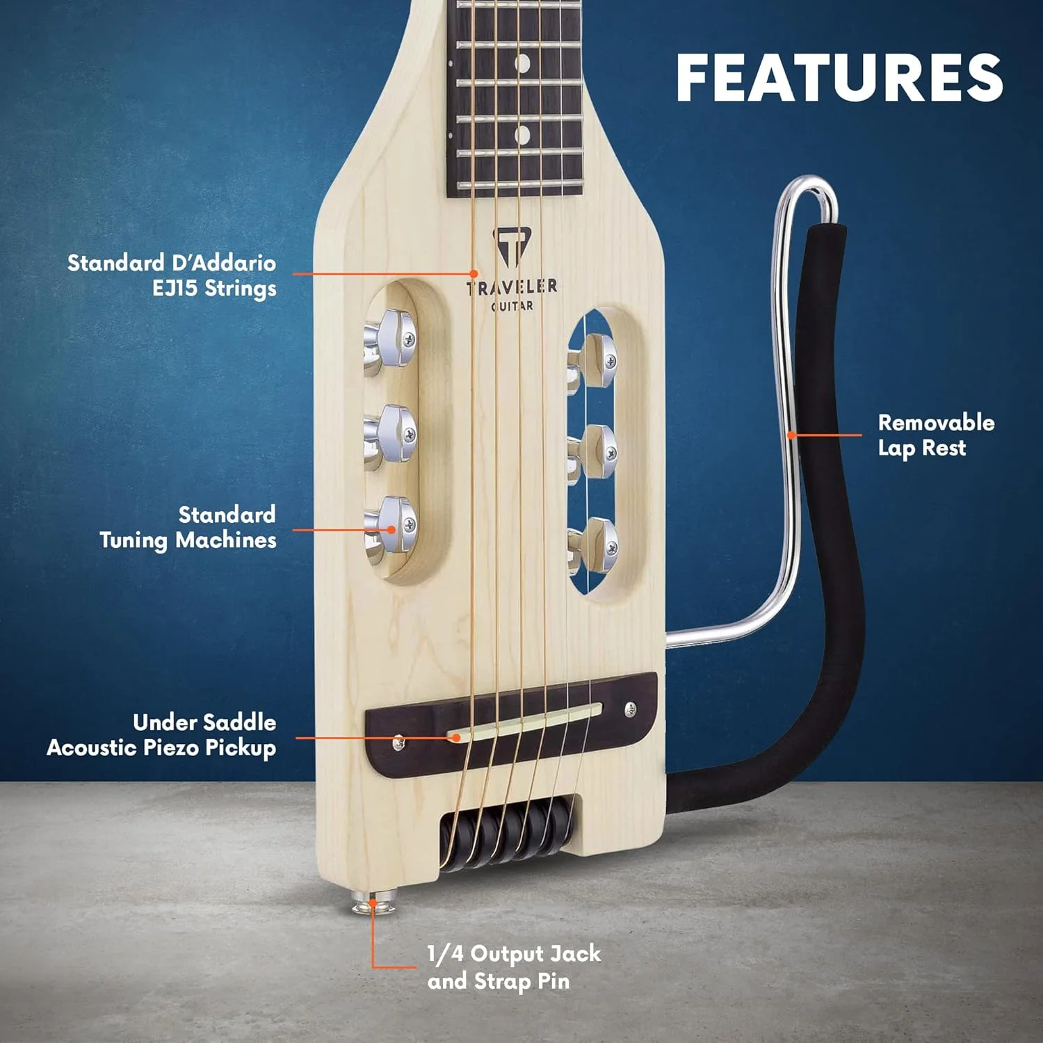 گیتار آکوستیک-الکتریک مسافرتی فوق سبک Traveler Guitar مدل ULA MPS