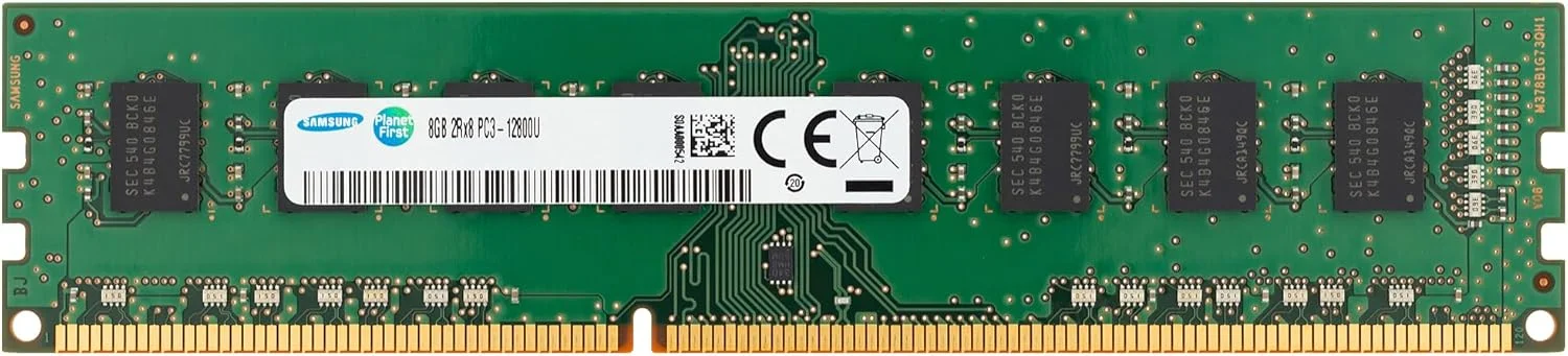 رم کامپیوتر سامسونگ 8 گیگابایت DDR3 1600MHz PC3-12800 CL11 UDIMM 2Rx8 دوال رنک 1.5 ولت Non-ECC DIMM 240-Pin