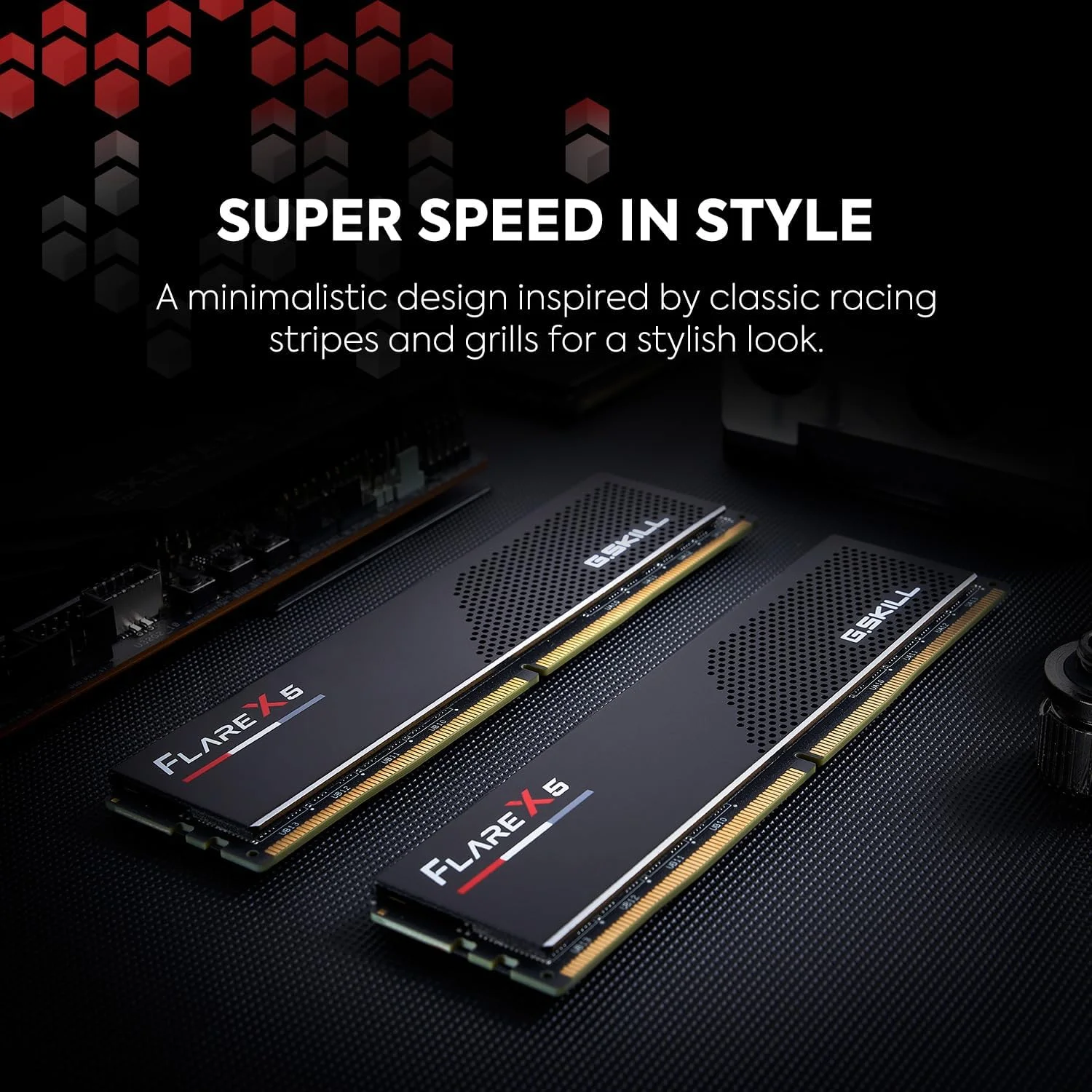 رم دسکتاپ جی.اسکیل Flare X5 سری DDR5 (AMD Expo) با ظرفیت 128 گیگابایت (2x64GB) سرعت 6000MT/s CL32-44-44-96 1.40V U-DIMM - مشکی مات (F5-6000J3244G64GX2-FX5) - تصویر 3 رم دسکتاپ جی.اسکیل Flare X5 سری DDR5 (AMD Expo) با ظرفیت 128 گیگابایت (2x64GB) سرعت 6000MT/s CL32-44-44-96 1.40V U-DIMM - مشکی مات (F5-6000J3244G64GX2-FX5) - تصویر 3