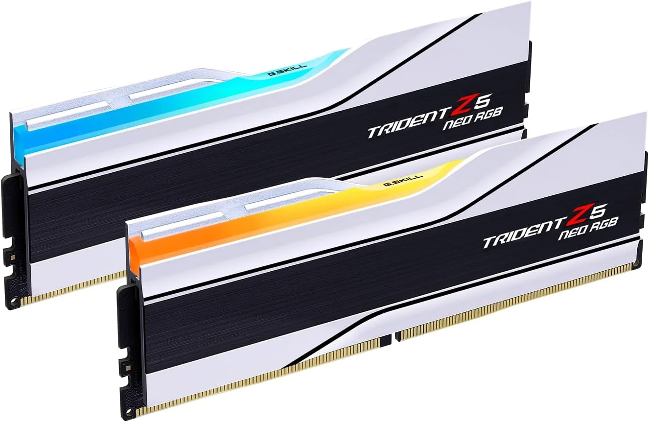 رم دسکتاپ G.SKILL Trident Z5 Neo RGB Series (AMD Expo) DDR5 با ظرفیت 32 گیگابایت (2x16GB) سرعت 6000MT/s CL28-36-36-96 1.40V مدل UDIMM - سفید مات (F5-6000J2836G16GX2-TZ5NRW) رم دسکتاپ G.SKILL Trident Z5 Neo RGB Series (AMD Expo) DDR5 با ظرفیت 32 گیگابایت (2x16GB) سرعت 6000MT/s CL28-36-36-96 1.40V مدل UDIMM - سفید مات (F5-6000J2836G16GX2-TZ5NRW)